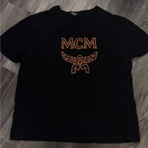 MCM Black and Orange Short Sleeve Tee